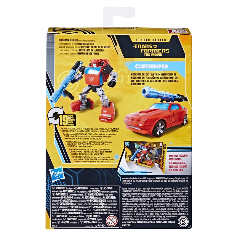 Transformers Buzzworthy Bumblebee Studio Series 86-13BB, figurine Cliffjumper classe Deluxe de Les Transformers : le film