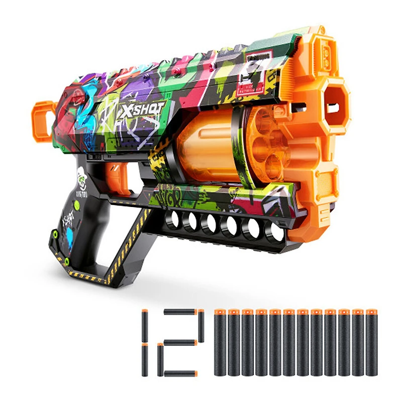 X-Shot Skins Griefer Blaster - Graffiti (12 Darts) by ZURU