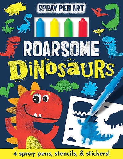 Roarsome Dinosaurs Spray Pen Art - English Edition