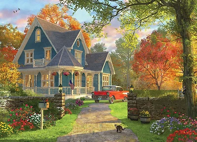 Puzzle 1000 pièces Eurographics Blue Country House