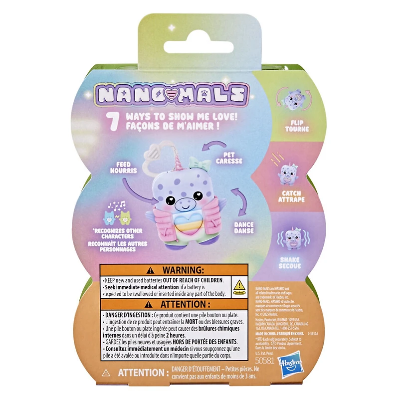 Hasbro Nano-mals Blubby the Narwhal Electronic Fidget Pet