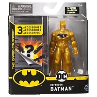 BATMAN, Figurine articulée BATMAN Défenseur de 10 cm avec 3 accessoires mystère