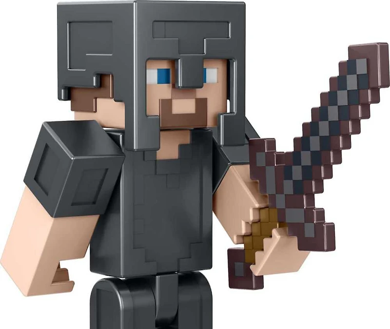 Minecraft Figurine Steve en armure Netherite