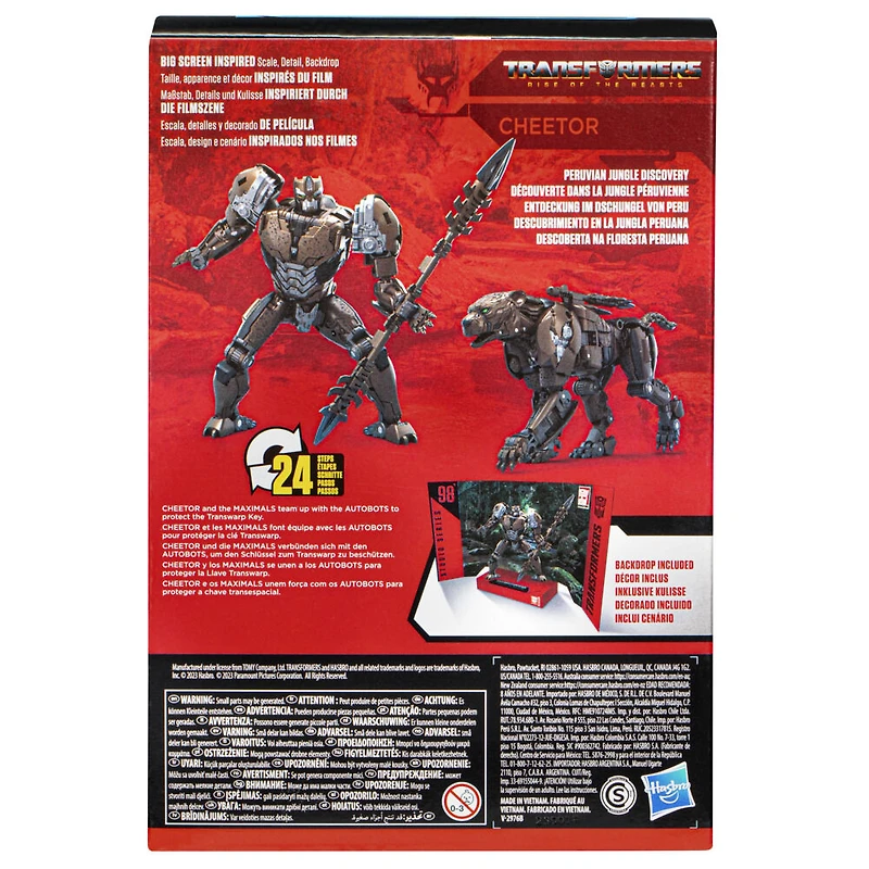 Transformers Generations Studio Series 98, figurine Cheetor classe Voyageur de 16,5 cm, Transformers: Rise of the Beasts