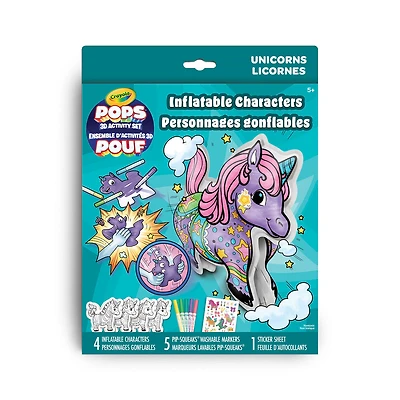 Crayola POPS 3D Inflatable Characters Activity Set, Unicorns