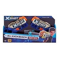 Deux Lanceurs de fléchettes en mousse X-Shot Excel Double Kickback Édition royale (8 fléchettes) par ZURU