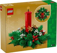 LEGO Le centre de table de Noël Décoration, Ensemble de construction de Noël pour enfants 40743