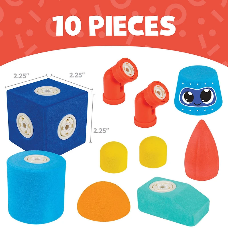 Blockaroo Magnetic Foam Blocks - Robot - Édition anglaise