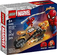 LEGO Marvel Spider-Man Contre la Moto de Ghost Rider - Jouet de Construction de Superhéros pour Enfants - 76335