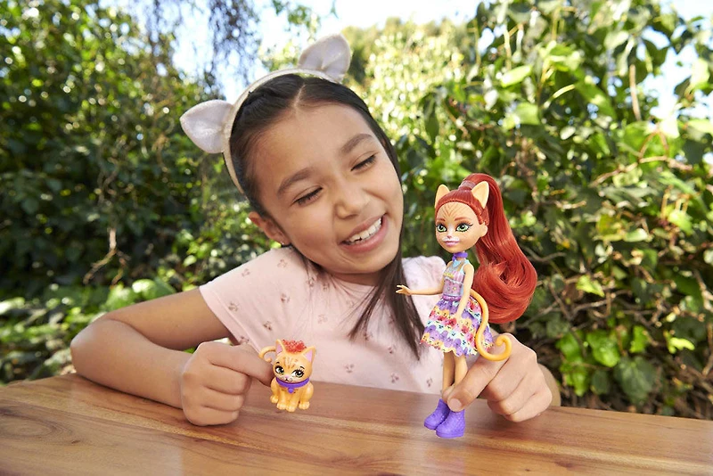 Enchantimals-Bêtes Citadines-Tarla Chat Tigré et Cuddler, poupée - Notre exclusivité