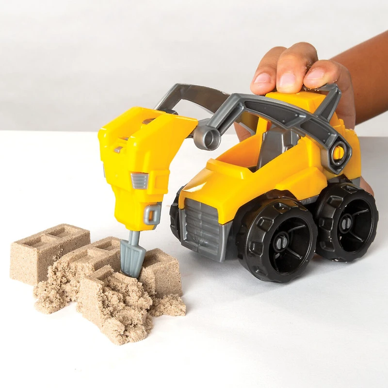 Kinetic Sand, Coffret Camion pour creuser et démolir avec 454 g de Kinetic Sand