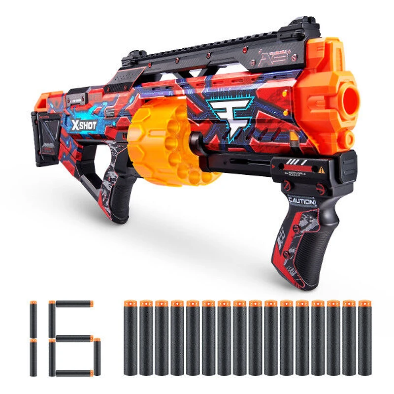 X-Shot Skins Last Stand Dart Blaster - FaZe Clan (16 fléchettes) par ZURU