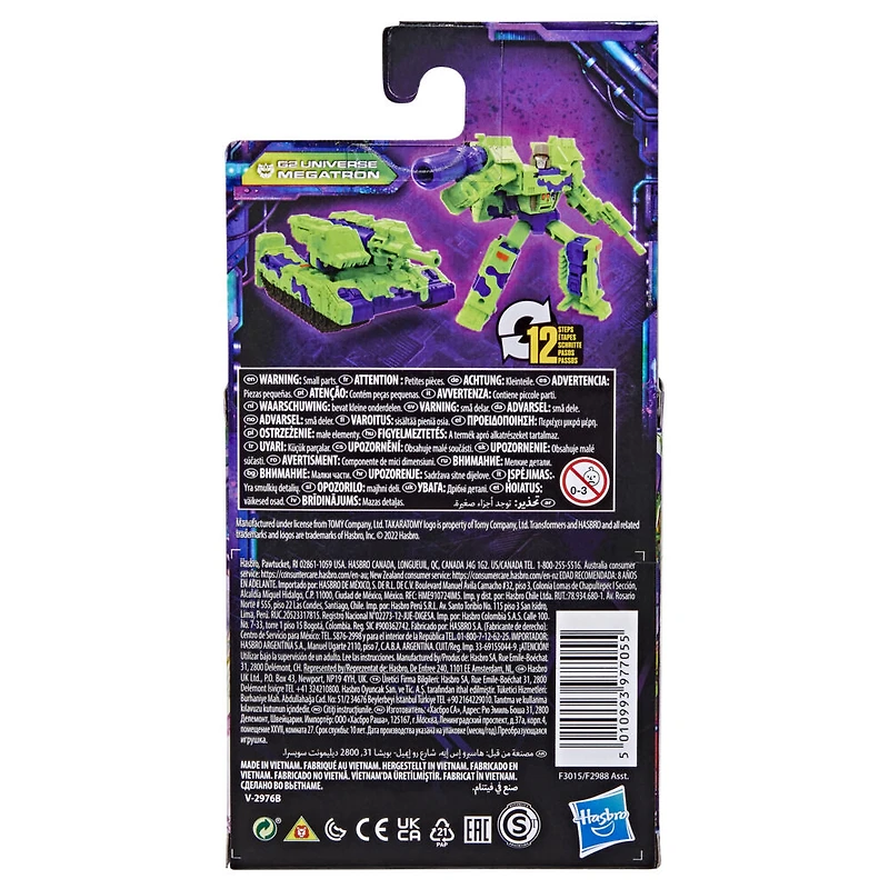 Transformers Generations Legacy G2 Universe, figurine Megatron classe Origine, 8,5 cm