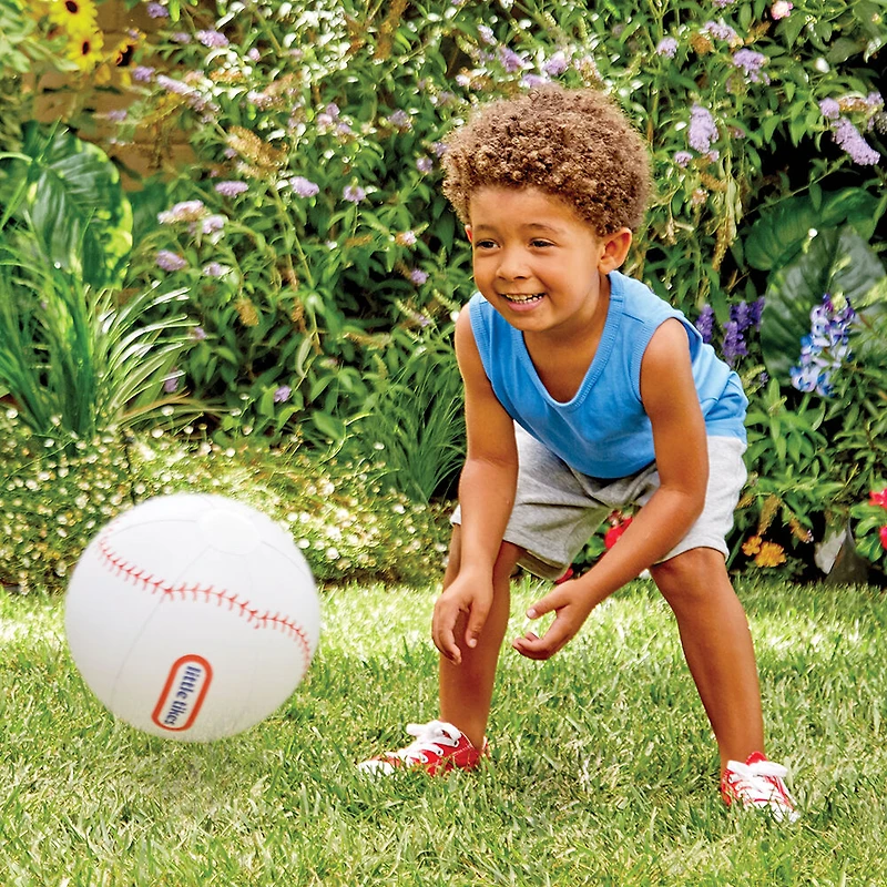 Jeu de T ball Little TikesMD Totally Huge SportsMC avec grosse balle gonflable de base-ball, gros bâton gonflable de base-ball et tee en plastique
