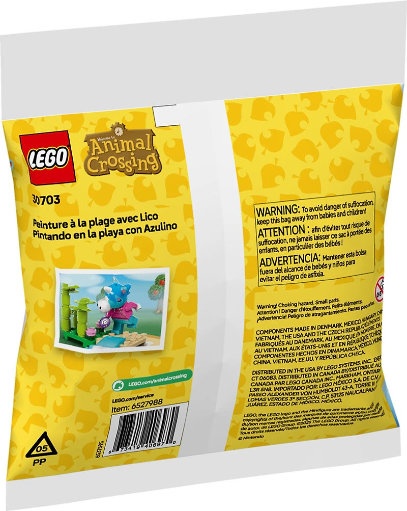 LEGO Animal Crossing Julian's Beach Painting - Building Toy for Kids who Love the Animal Crossing Video Game Series - 30703