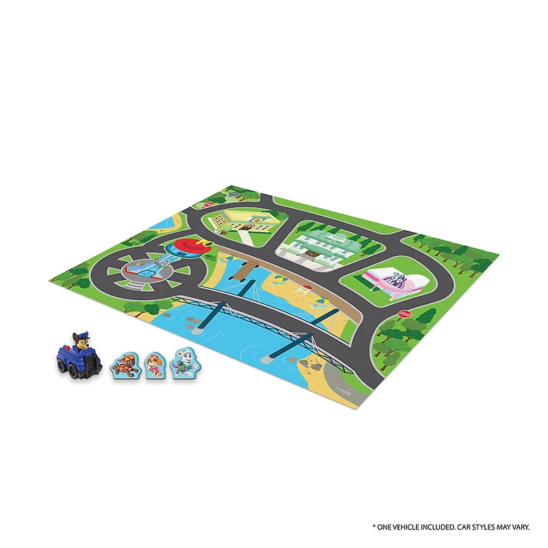 Paw Patrol Imaginmat Around Town With 1 Vehicle & 3 Characters