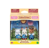 Les amis de la garderie de Calico Critters, ensemble de 3 poupées figurines à collectionner vêtues pour la garderie