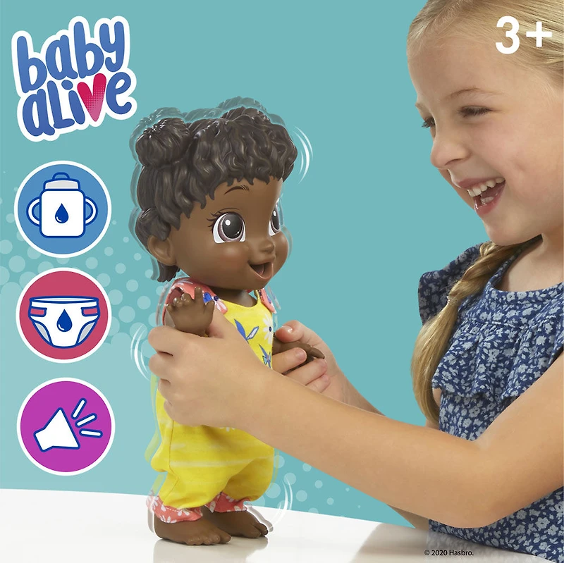 Baby Alive Baby Gotta Bounce Doll, Kangaroo Outfit, Bounces with 25+ SFX and Giggles, Drinks and Wets