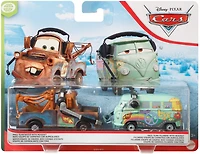 Disney Pixar - es Bagnoles - Coffret De 2 - Mater Équipe de Course et Fillmore Avec Casque D'Écoute