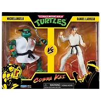 Teenage Mutant Ninja Turtles v. Cobra Kai: Michelangelo v. Daniel LaRusso - 6" Figurine (Pack de 2) - Édition anglaise