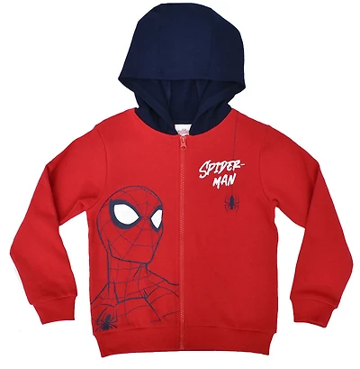 Spiderman Chandail Hoody Zippé Rouge 