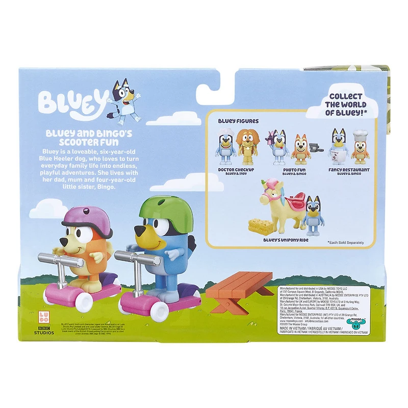 Bluey Figure and Vehicle Playset - Scooter Time