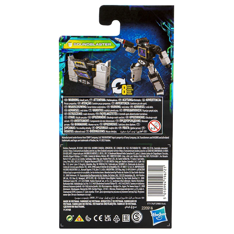 Transformers Legacy Evolution, figurine Soundblaster de 8,5 cm, classe Origine