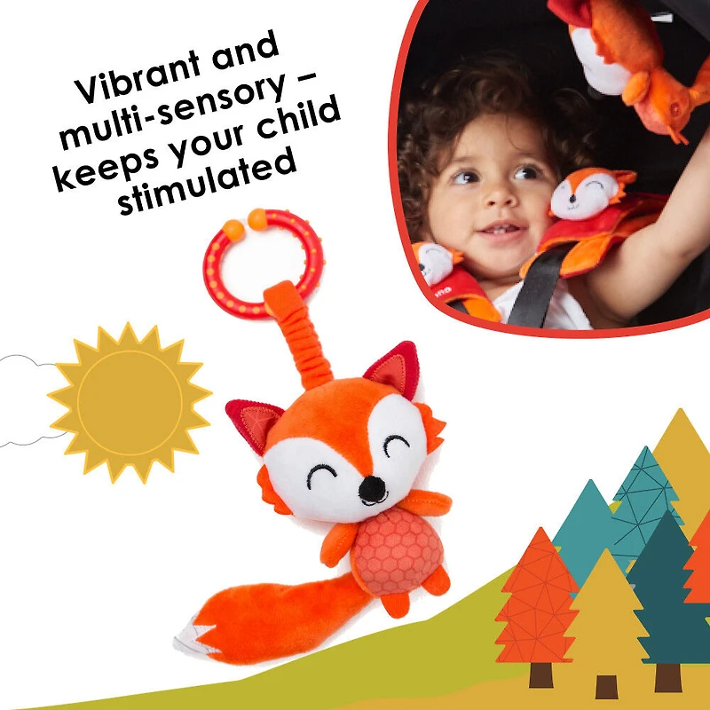 Coussinets de harnais et jouet de personnage renard Diono