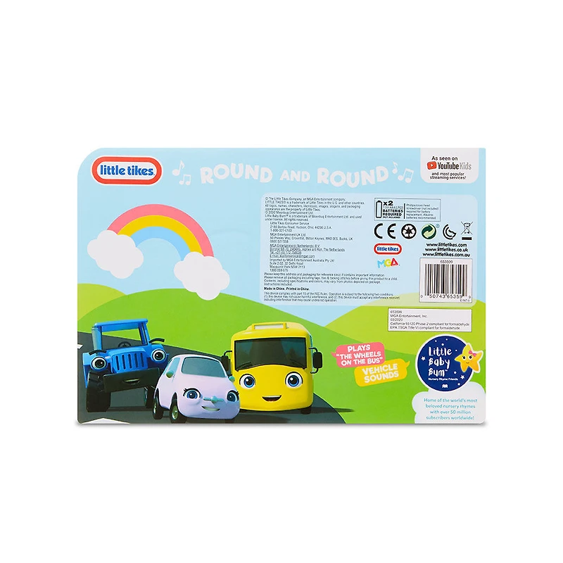 Little Baby Bum 5-Piece Chunky Wooden Sound Puzzle Plays Wheels on the Bus - English Edition