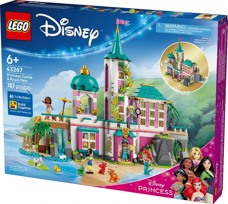 LEGO Disney Le Château des Princesses et les Animaux Royaux, Ensemble de Jeu de Construction et Idée-Cadeau pour les Enfants 43267