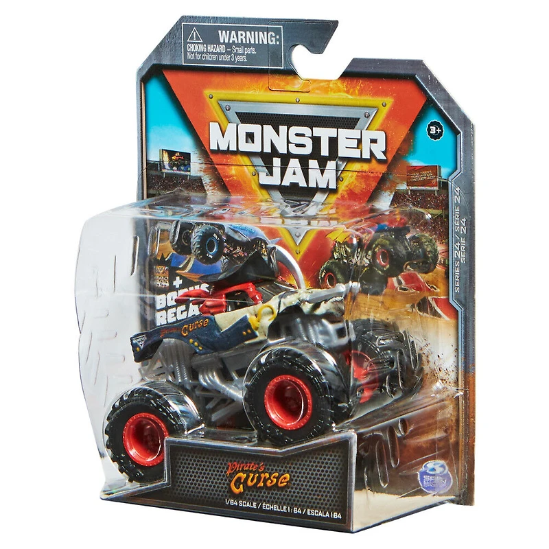 Monster Jam, Official Pirate's Curse Monster Truck, Die-Cast Vehicle, Crazy Creatures Series, 1:64 Scale