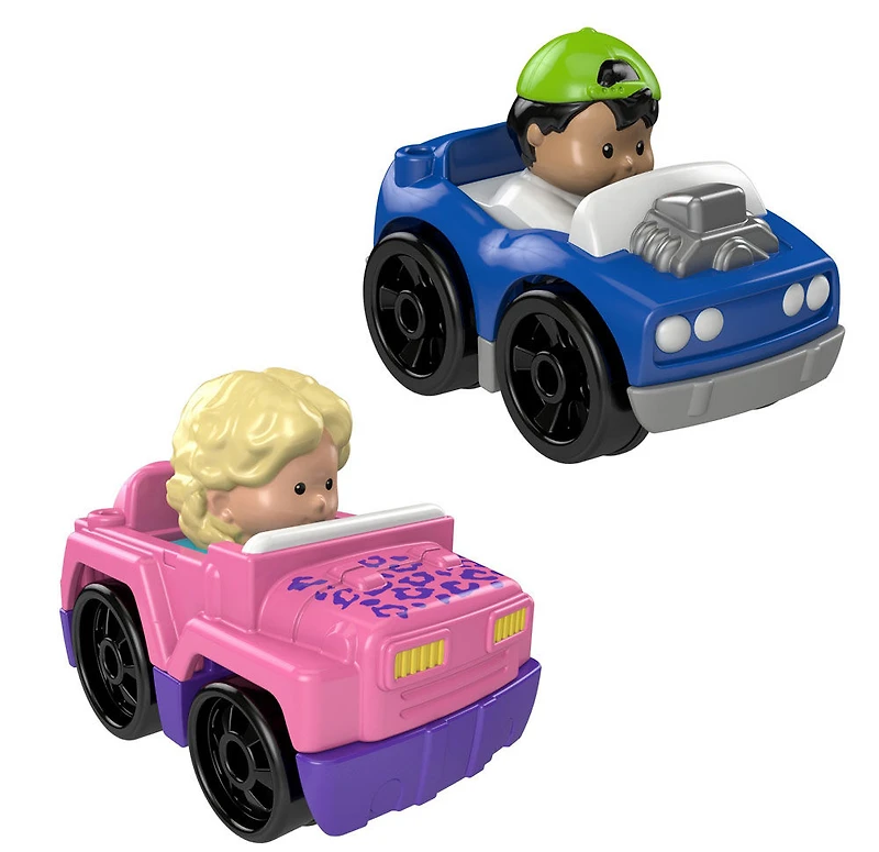 Fisher-Price - Little People - Wheelies - Coffret de 2 - 4X4 et Bolide