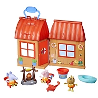Peppa Pig Peppa's Woodland Club Cozy Campsite Preschool Toy, Includes 1 Playset, (3) 3" Scale Figures, 6 Accessories - R Exclusive