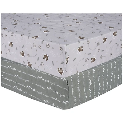 2 Pack Microfiber Sheets - Mountain Cabin