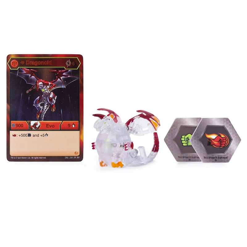 Bakugan, Diamond Dragonoid, Créature transformable à collectionner de 5 cm.