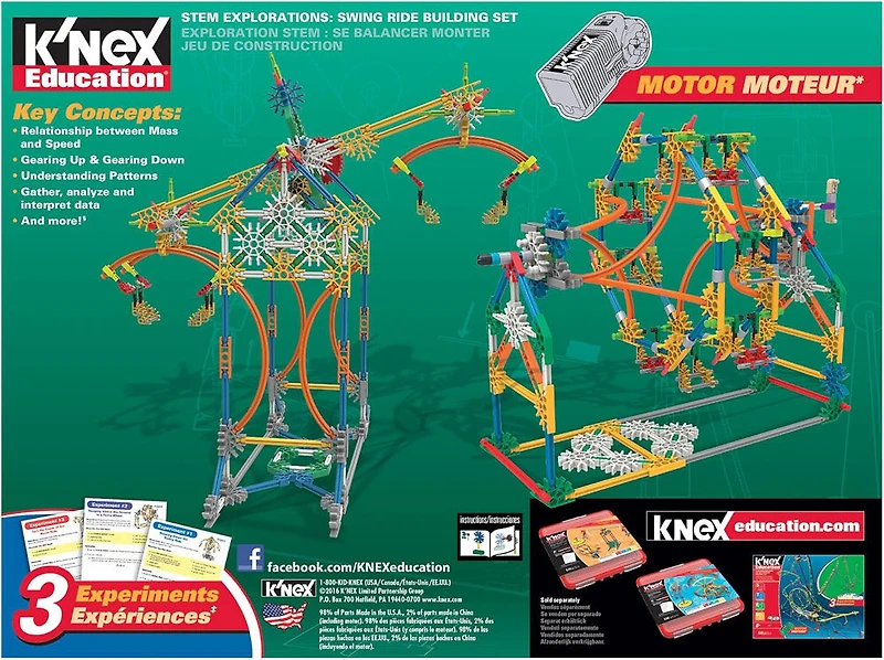 K'NEX STEM Explorations Swing Ride Building Set of 486 Pieces