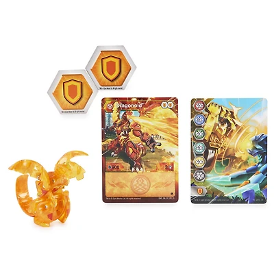 Bakugan Evolutions, Dragonoid (Element), Figurine articulée de 5,1 cm et carte à collectionner