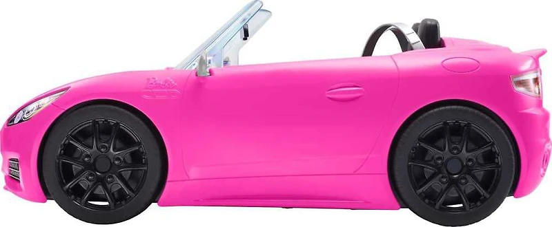 Barbie Pink Convertible 2-Seater Vehicle with Rolling Wheels
