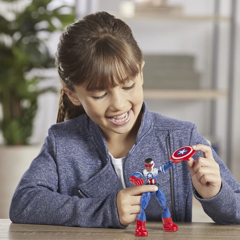 Marvel Avengers Bend and Flex - Figurine flexible de super-héros Captain America