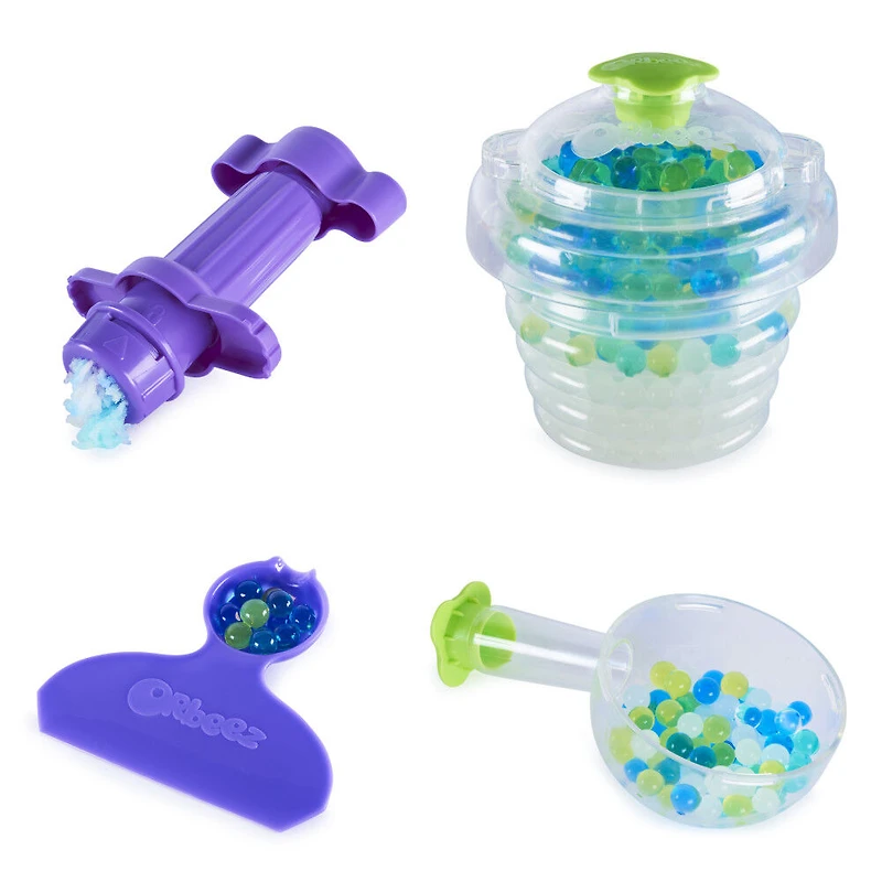 Orbeez Sensation Station, avec 2 000 billes d'eau phosphorescentes non toxiques, 6 outils et rangement