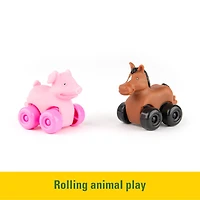 John Deere Build-A-Buddy - Corey Combine Avec Une Grange, La Clôture, Un Cochon, Un Cheval Et Un Tournevis