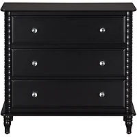 Rowan Valley Linden 3 tiroirs Commode, Noir