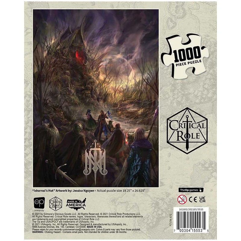 Casse-Tête 1000 Pièces De Critical Role: "The Mighty Nein" -  "Isharnai's Hut" - Édition anglaise