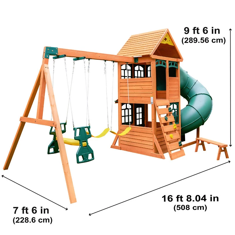 Structures avec balançoire extérieures
