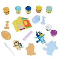Play-Doh Bluey Make 'n Mash Costumes Playset with 11 Cans of Modeling Compound, Non-Toxic