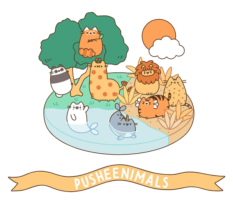 GUND, Peluche Pusheen Animaux Narval, bleue, 33 cm