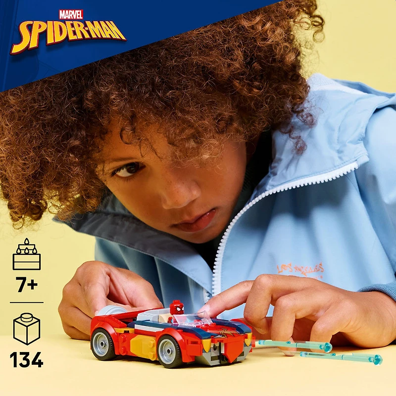 LEGO Marvel Spider-Man La Voiture de Spider-Man contre Wolverine Venomisé - Jouet de Construction de Superhéros pour Enfants - 76336