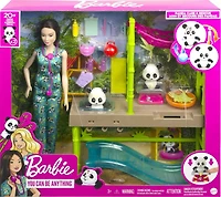 Barbie Le Sanctuaire des Pandas-Coffret, poupée et +20accessoires