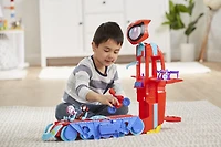 Spidey et ses Amis Extraordinaires, quartier général Arachno-mobile 2 en 1, jouet préscolaire avec sons et lumières