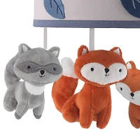 Mobile musical Animaux des bois gris/bleu Petits campeurs - Lambs & Ivy